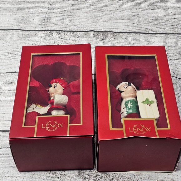 NEW! Mickey & Minnie Mouse Lenox Disney Showcase Collection Let it Snow Christma - Picture 6 of 11